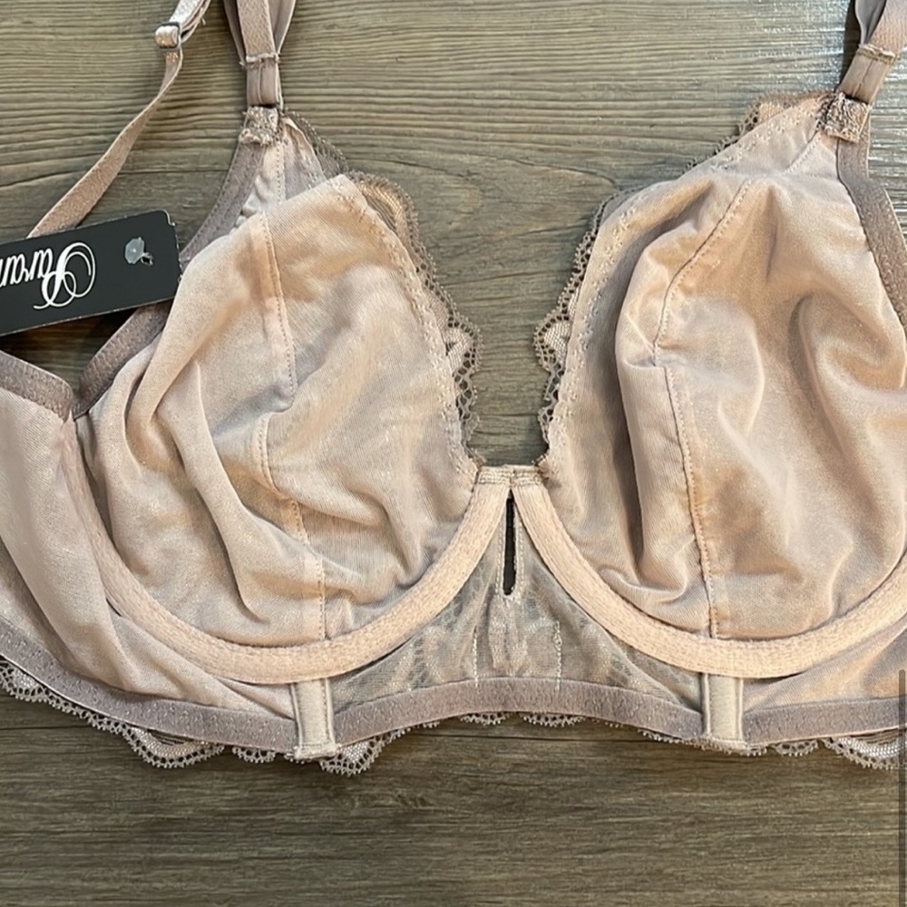 Paramour by Felina Sophia Longline Unlined Bra 32D NWT - Picture 8 of 11
